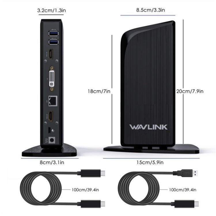 WAVLINK UG39PD1 13 in 1 Type-C Triple Monitors 4K HD Docking Station, Plug:US Plug - free shipping - PMC TechLife - Order now!