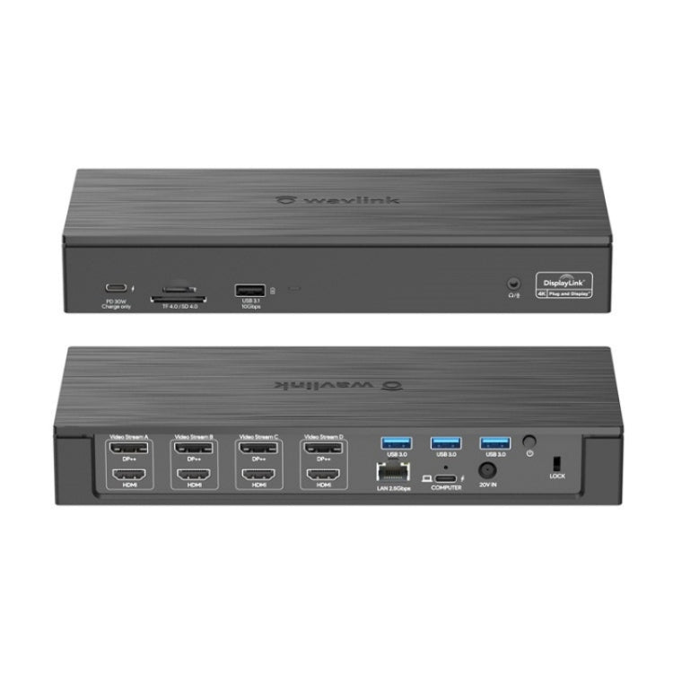 WAVLINK UG69PD8 Pro 18-in-1 DP / HD 5K Quadruple Display USB C Universal Docking Station, Plug:UK Plug - free shipping - PMc TechLife - Order now!