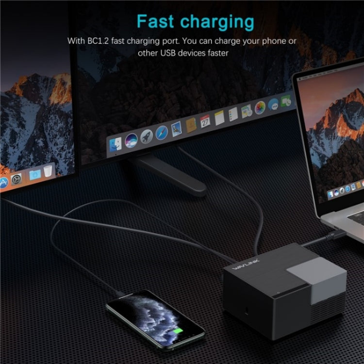 WAVLINK UG76PD2 3.5mm Audio, Gigabit Network Port Dual HD Universal Docking Station(UK Plug) - free shipping - PMc TechLife - Order now!