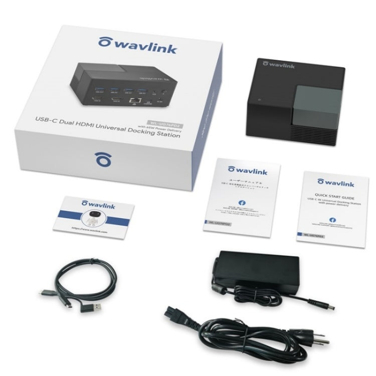 WAVLINK UG76PD2 3.5mm Audio, Gigabit Network Port Dual HD Universal Docking Station(AU Plug) - free shipping - PMc TechLife - Order now!