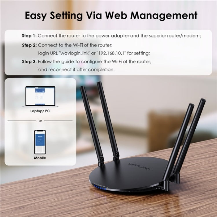 WAVLINK WN530HG3 AC1200 Dual Band AP Router 1000Mbps WAN / LAN Ethernet Port, Plug:AU Plug - free shipping - PMC Jewellery - Order now!