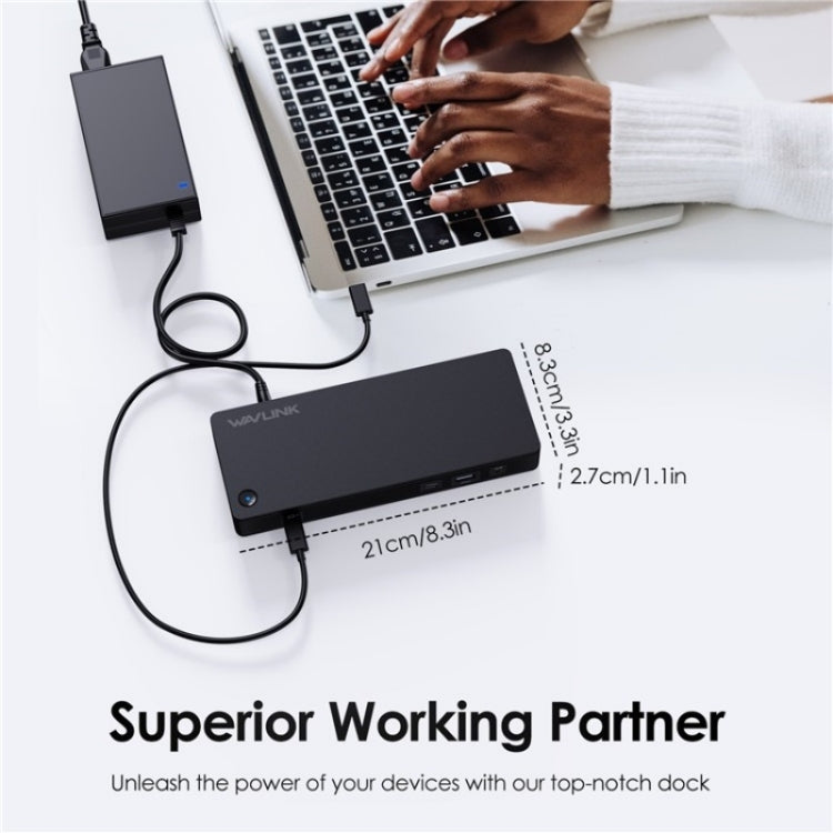 WAVLINK UTD22 Support 96W Laptop Charging USB4 Docking Station Dual Monitor USB-C Hub(EU Plug) - free shipping - PMc TechLife - Order now!