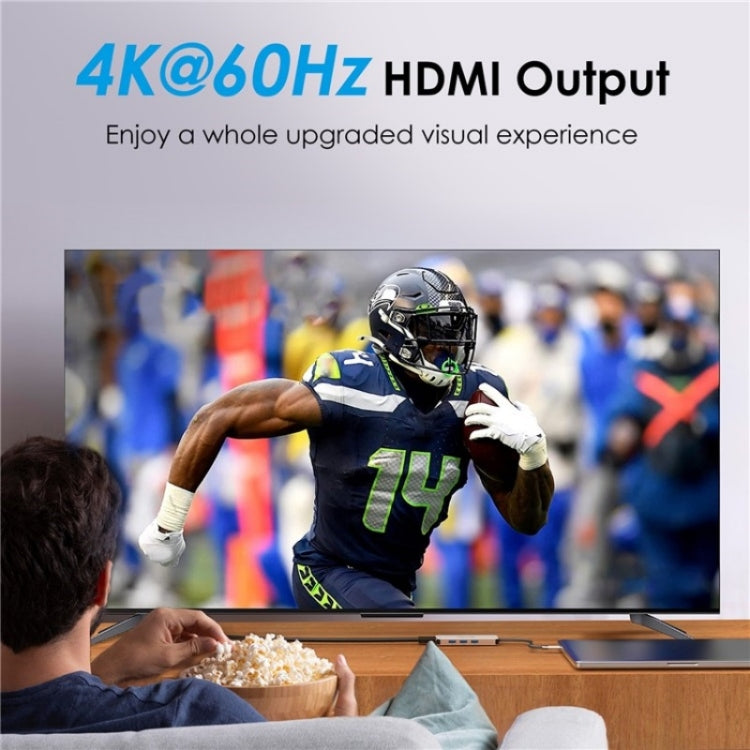 WAVLINK UHP3416 7-in-1 PD100W Charging SD / TF Card Reader 4K HD Type-C Docking Station(Blue) - free shipping - PMC Jewellery - Order now!
