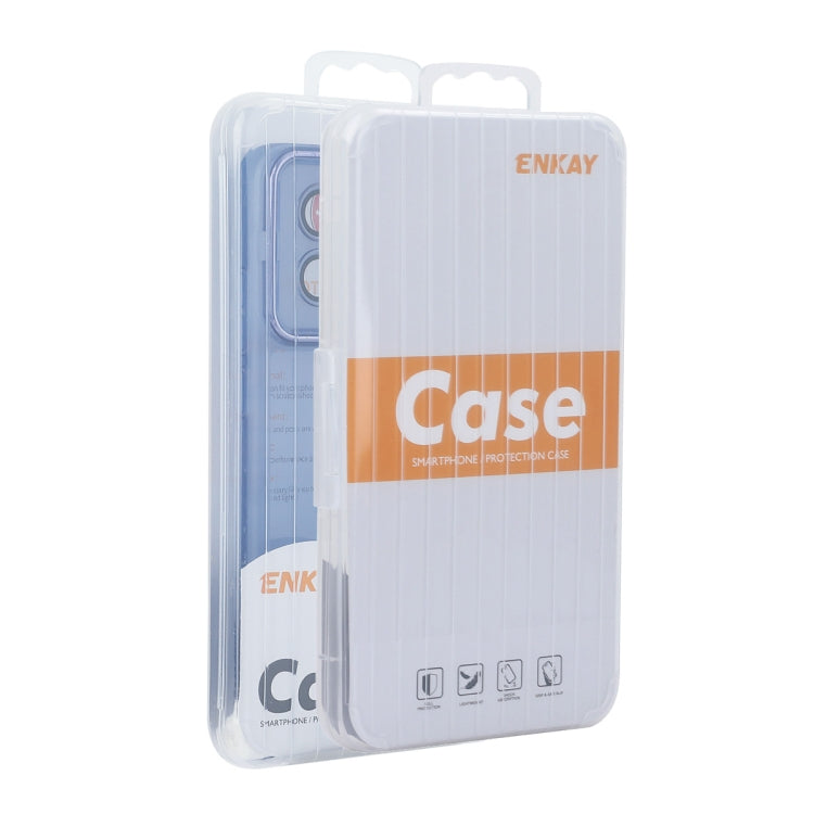 For iPhone 16 Pro Max ENKAY Hat-Prince Translucent Matte TPU Phone Case with Lens Film(Blue) - free shipping - PMC Jewellery - Order now!