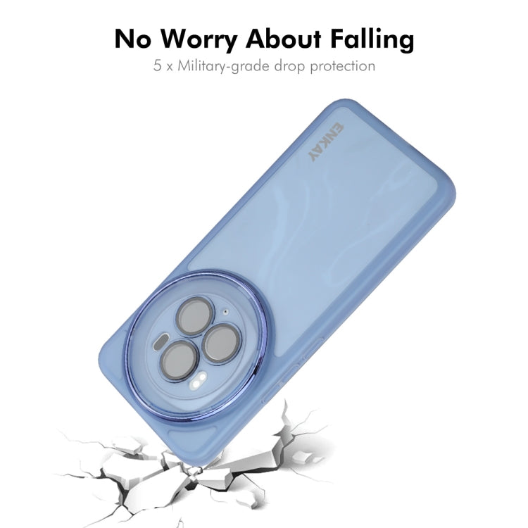 For Honor Magic6 ENKAY Hat-Prince Translucent Matte TPU Phone Case with Lens Film(Blue) - free shipping - PMC Jewellery - Order now!
