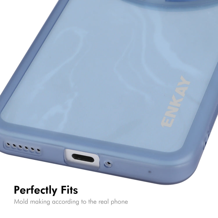 For Honor Magic6 ENKAY Hat-Prince Translucent Matte TPU Phone Case with Lens Film(Blue) - free shipping - PMC Jewellery - Order now!