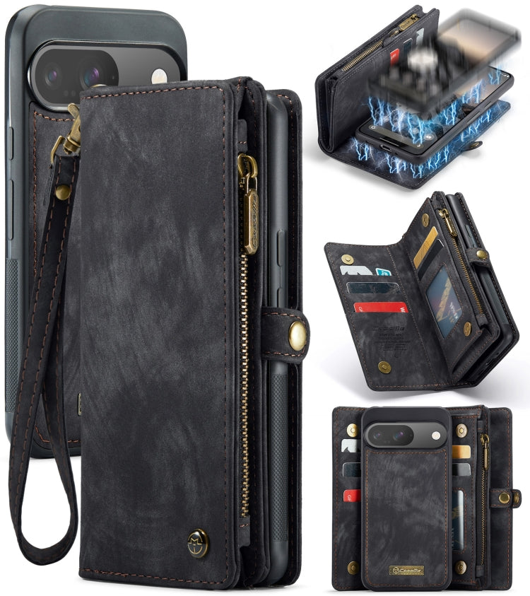 For Google Pixel 9 / 9 Pro CaseMe 008 Detachable Multifunctional Leather Phone Case(Black) - free shipping - PMC Jewellery - Order now!