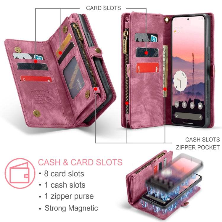 For Google Pixel 9 Pro XL CaseMe 008 Detachable Multifunctional Leather Phone Case(Wine Red) - Google Cases by CaseMe | Online Shopping South Africa | PMC Jewellery | Buy Now Pay Later Mobicred