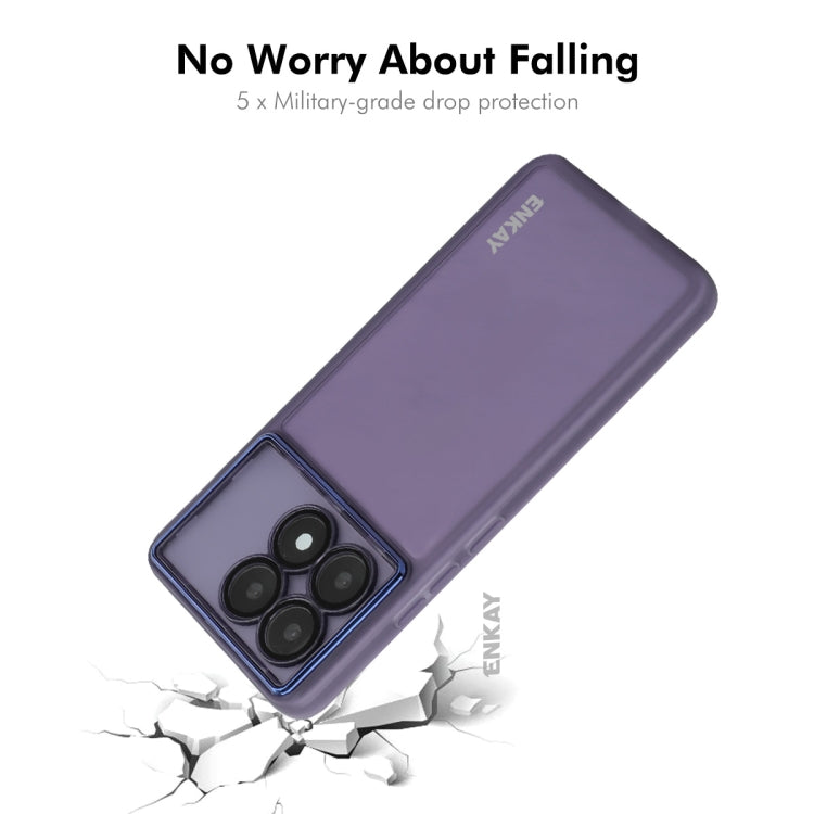 For Redmi K70 / K70 Pro ENKAY Hat-Prince Translucent Matte TPU Phone Case with Lens Film(White) - free shipping - PMC Jewellery - Order now!