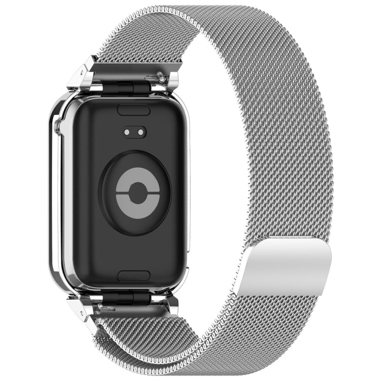 For Xiaomi Mi Band 8 Pro Metal Frame + Milan Magnetic Stainless Steel Integrated Watch Band(Silver) - free shipping - PMC TechLife - Order now!