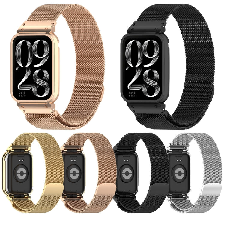 For Xiaomi Mi Band 8 Pro Metal Frame + Milan Magnetic Stainless Steel Integrated Watch Band(Silver) - free shipping - PMC TechLife - Order now!