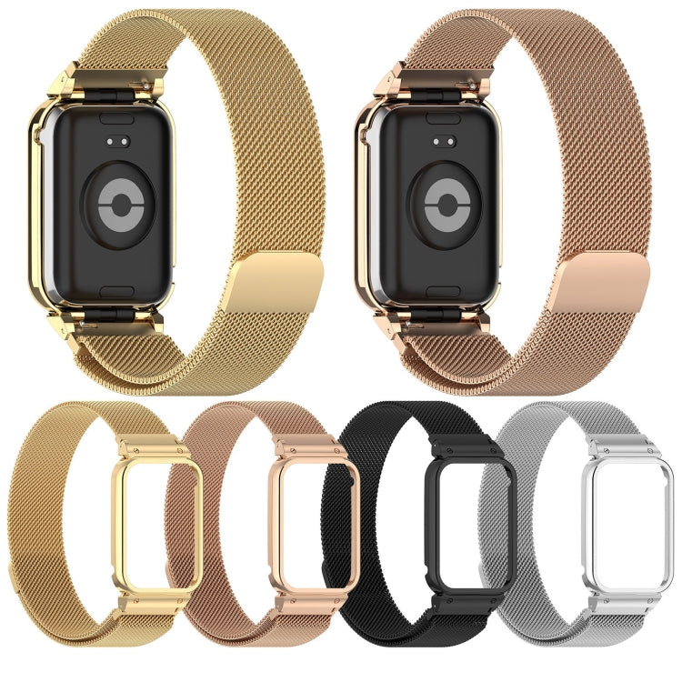 For Xiaomi Mi Band 8 Pro Metal Frame + Milan Magnetic Stainless Steel Integrated Watch Band(Silver) - free shipping - PMC TechLife - Order now!