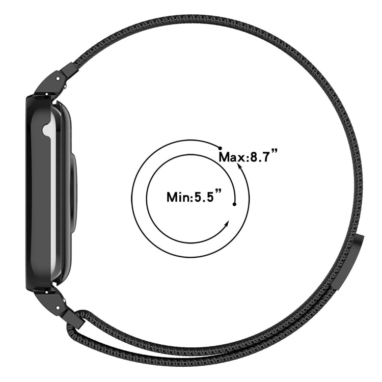 For Xiaomi Mi Band 8 Pro Metal Frame + Milan Magnetic Stainless Steel Integrated Watch Band(Rose Gold) - free shipping - PMC TechLife - Order now!