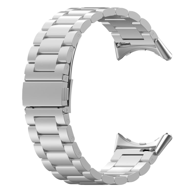 For Google Pixel Watch 3 41mm Three Beads Stainless Steel Metal Watch Band(Silver) - free shipping - PMC TechLife - Order now!