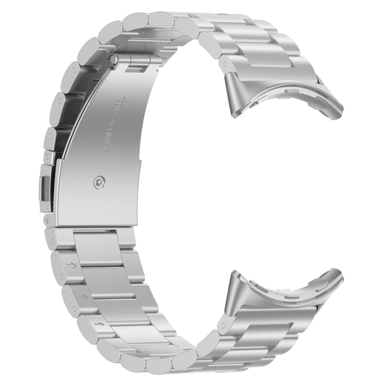 For Google Pixel Watch 3 41mm Three Beads Stainless Steel Metal Watch Band(Silver) - free shipping - PMC TechLife - Order now!