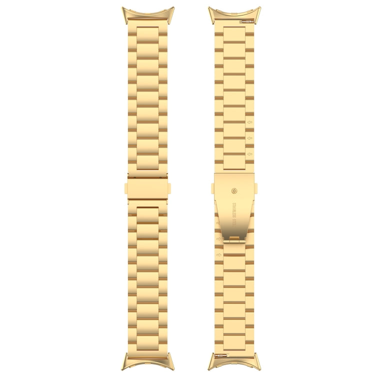 For Google Pixel Watch 3 41mm Three Beads Stainless Steel Metal Watch Band(Gold) - free shipping - PMC TechLife - Order now!