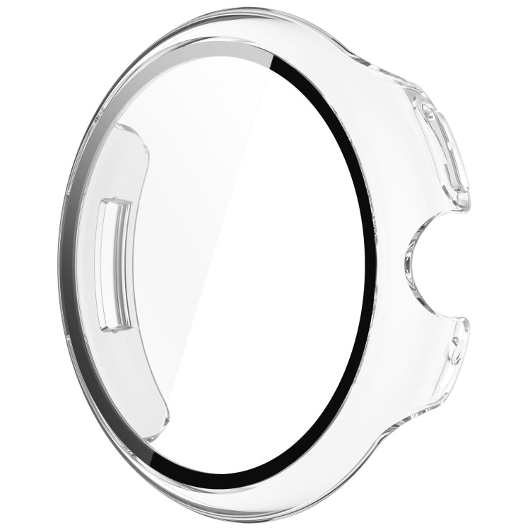 For Google Pixel Watch 3 45mm PC + Tempered Film Integrated Watch Protective Case(Transparent) - Watch Cases by PMC TechLife | Online Shopping South Africa | PMC TechLife | Buy Now Pay Later Mobicred
