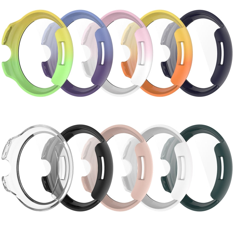 For Google Pixel Watch 3 41mm PC + Tempered Film Integrated Watch Protective Case(Transparent) - Watch Cases by PMC TechLife | Online Shopping South Africa | PMC TechLife | Buy Now Pay Later Mobicred