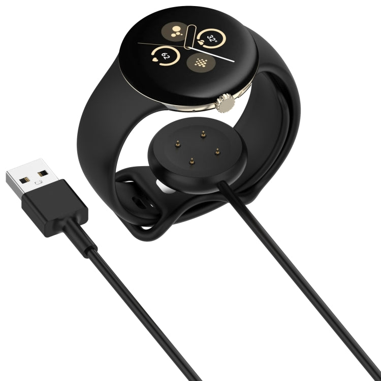 For Google Pixel Watch 3 41 / 45mm USB Interface Smart Watch Charging Cable, Length: 1m(Black) - Other by PMC TechLife | Online Shopping South Africa | PMC TechLife | Buy Now Pay Later Mobicred
