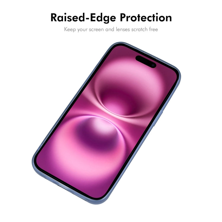 For iPhone 16 Plus ENKAY Hat-Prince Translucent Matte TPU Phone Case with Lens Film + 9H Big Arc Edge Film(Purple) - free shipping - PMC Jewellery - Order now!