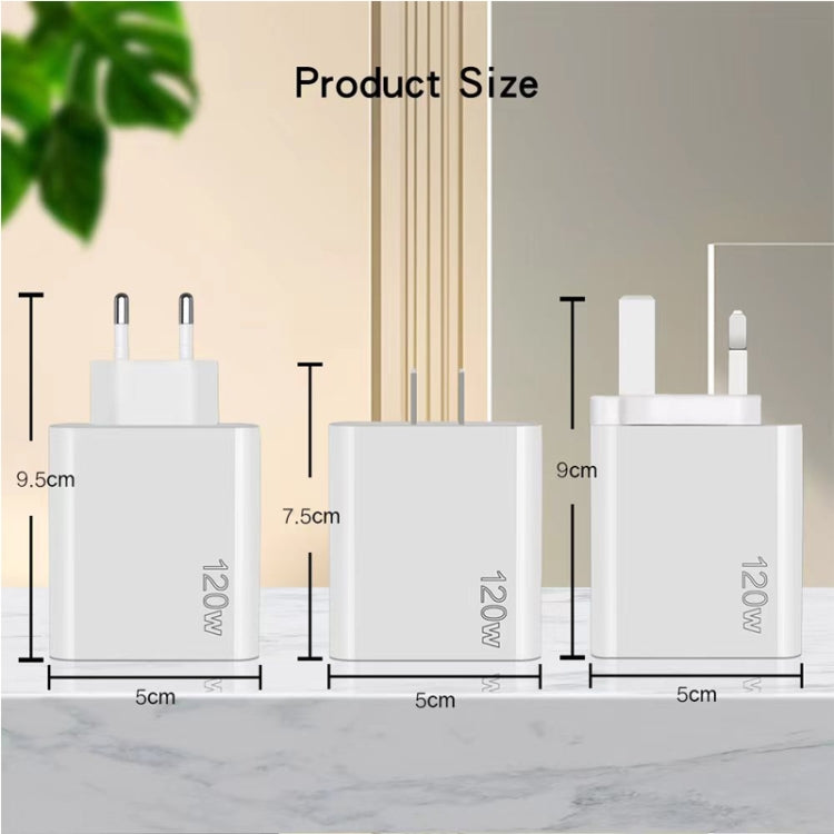 120W 3 PD Type-C Dual USB Multi Port Charger for Mobile Phones, UK Plug(Black) - free shipping - PMC Jewellery - Order now!
