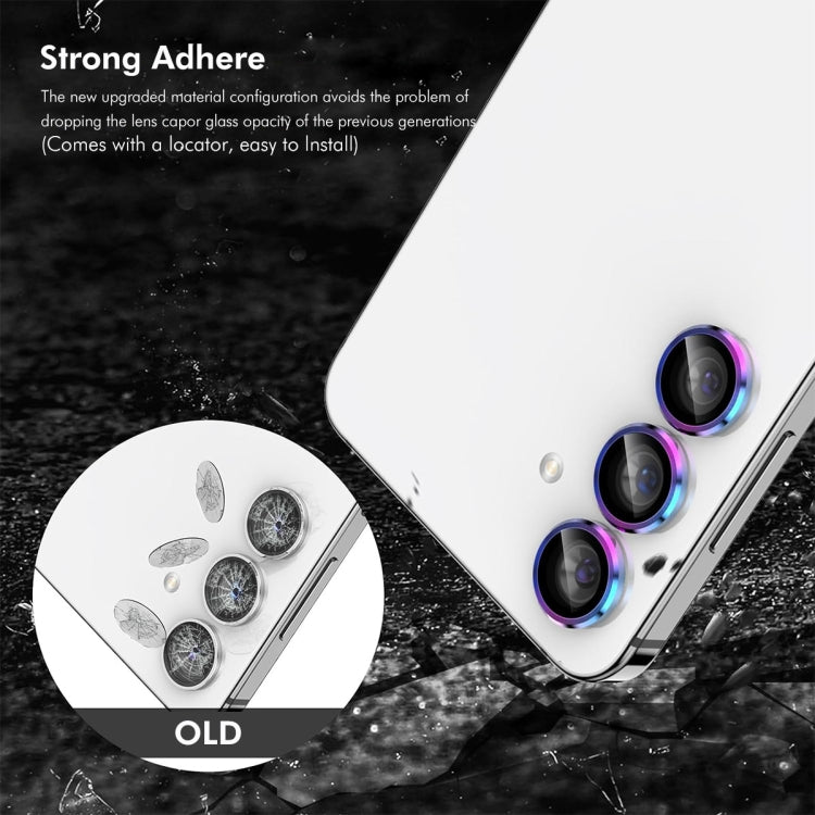 For OPPO Reno12 Global ENKAY Hat-Prince 9H Rear Camera Lens Aluminium Alloy Tempered Glass Film(Silver) - Reno12 Tempered Glass by ENKAY | Online Shopping South Africa | PMC Jewellery | Buy Now Pay Later Mobicred