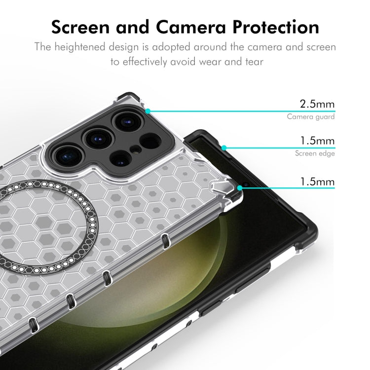 For Samsung Galaxy S24 Ultra 5G ENKAY Hat-Prince Honeycomb MagSafe Shockproof Phone Case with 0.18mm Film(Red) - free shipping - PMC Jewellery - Order now!