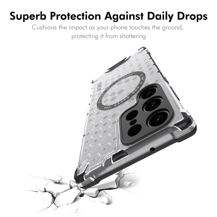 For Samsung Galaxy S24 Ultra 5G ENKAY Hat-Prince Honeycomb MagSafe Shockproof Phone Case with 0.18mm Film(Red) - free shipping - PMC Jewellery - Order now!