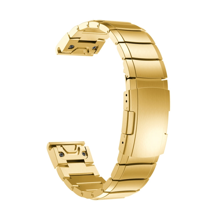 For Garmin MARQ Golfer Tortoise Shell 22mm Stainless Steel Watch Band(Gold) - free shipping - PMC TechLife - Order now!