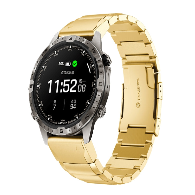 For Garmin MARQ Adventurer Gen 2 Tortoise Shell 22mm Stainless Steel Watch Band(Gold) - free shipping - PMC TechLife - Order now!