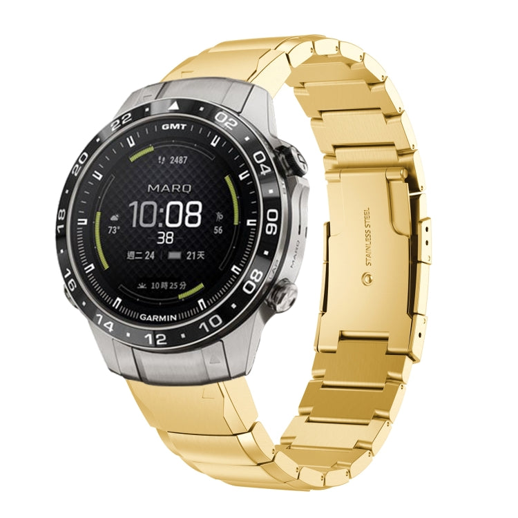 For Garmin MARQ Aviator Gen 2 Tortoise Shell 22mm Stainless Steel Watch Band(Gold) - free shipping - PMC TechLife - Order now!