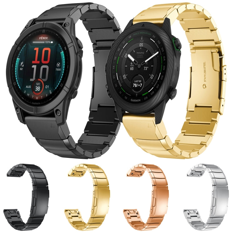 For Garmin MARQ Aviator Gen 2 Tortoise Shell 22mm Stainless Steel Watch Band(Gold) - free shipping - PMC TechLife - Order now!