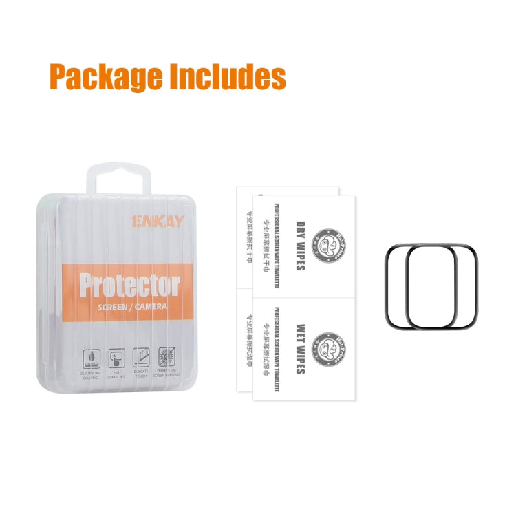 For Apple Watch Series 10 46mm 2pcs ENKAY 3D Full Coverage Soft PC Edge PMMA HD Screen Film - Screen Protector by ENKAY | Online Shopping South Africa | PMC TechLife | Buy Now Pay Later Mobicred