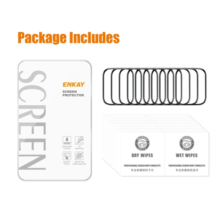 For Apple Watch Series 10 46mm 10pcs ENKAY 3D Full Coverage Soft PC Edge PMMA HD Screen Film - Screen Protector by ENKAY | Online Shopping South Africa | PMC TechLife | Buy Now Pay Later Mobicred