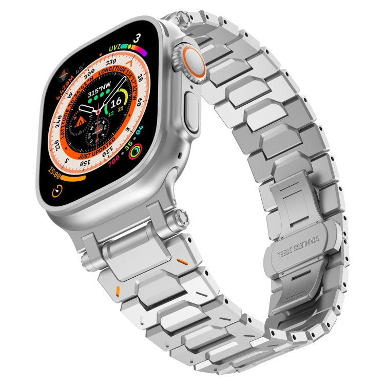 For Apple Watch SE 2023 44mm Pathfinder Stainless Steel Metal Watch Band(Silver) - free shipping - PMC TechLife - Order now!