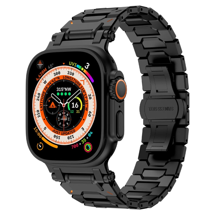 For Apple Watch Ultra 2 49mm Pathfinder Stainless Steel Metal Watch Band(Black) - free shipping - PMC TechLife - Order now!