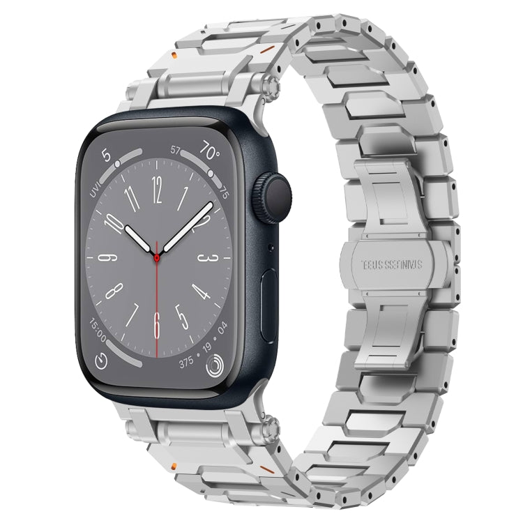 For Apple Watch Series 8 45mm Pathfinder Stainless Steel Metal Watch Band(Silver) - free shipping - PMC TechLife - Order now!