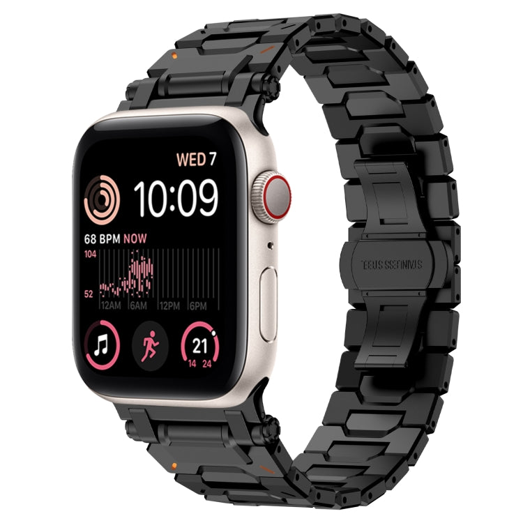 For Apple Watch SE 2022 44mm Pathfinder Stainless Steel Metal Watch Band(Black) - free shipping - PMC TechLife - Order now!
