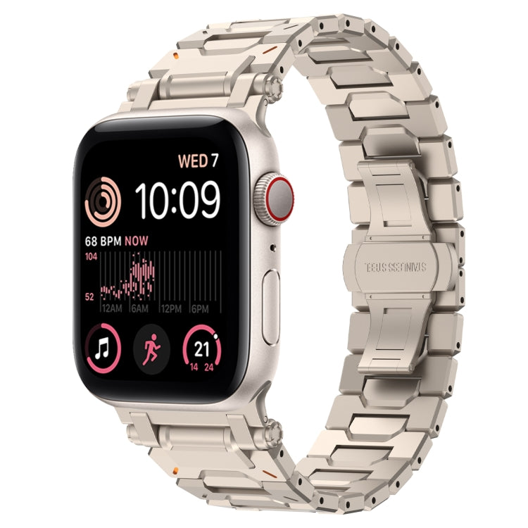 For Apple Watch SE 2022 44mm Pathfinder Stainless Steel Metal Watch Band(Titanium Color) - free shipping - PMC TechLife - Order now!