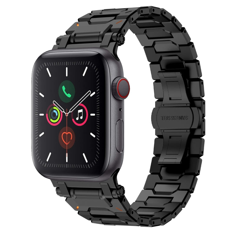 For Apple Watch Series 4 44mm Pathfinder Stainless Steel Metal Watch Band(Black) - free shipping - PMC TechLife - Order now!