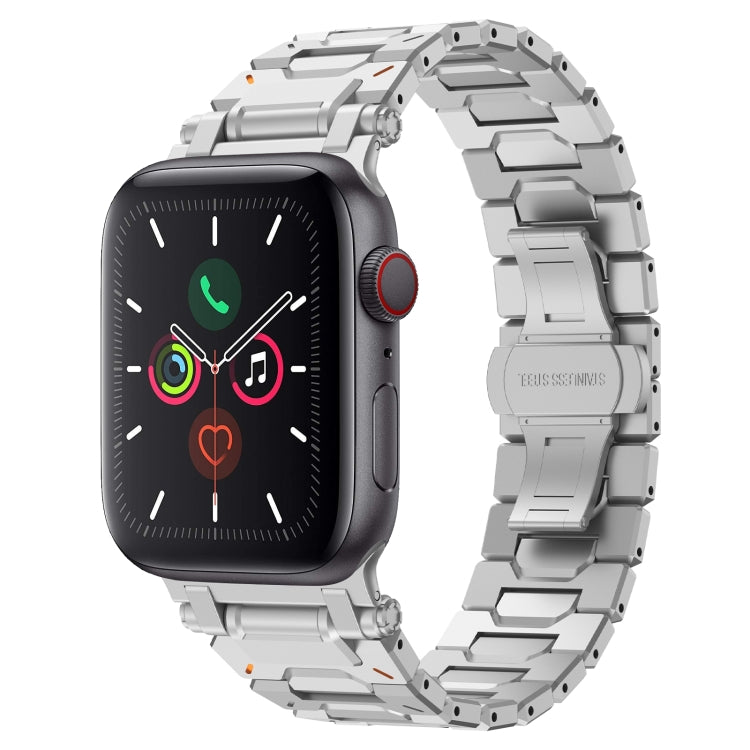 For Apple Watch Series 4 44mm Pathfinder Stainless Steel Metal Watch Band(Silver) - free shipping - PMC TechLife - Order now!