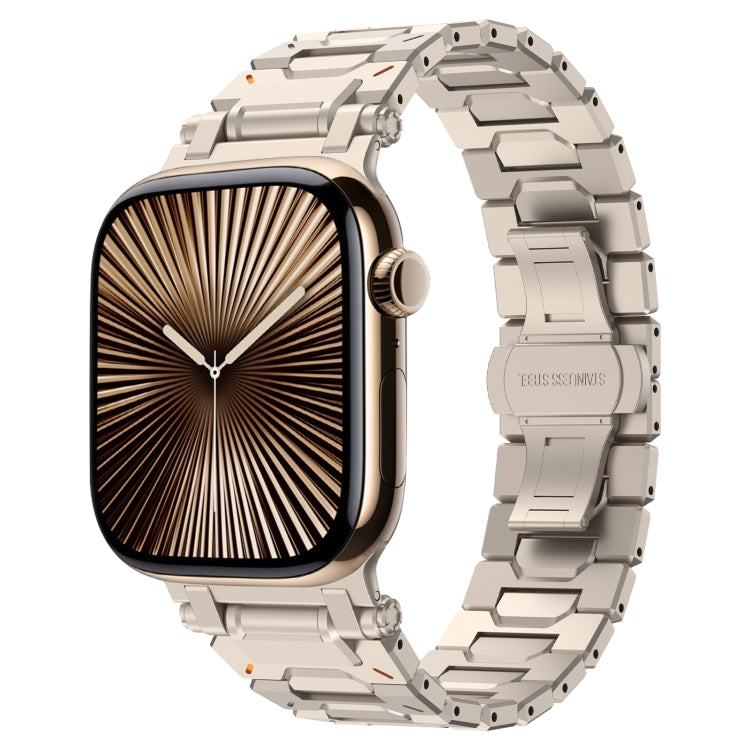 For Apple Watch Series 10 46mm Pathfinder Stainless Steel Metal Watch Band(Titanium Color) - free shipping - PMC TechLife - Order now!
