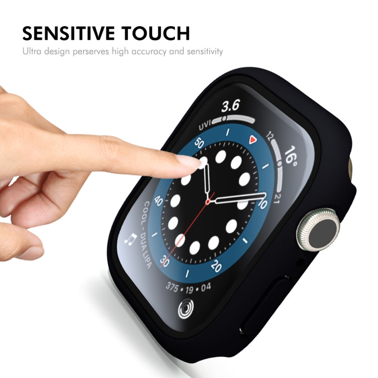 For Apple Watch Series 10 42mm ENKAY Hat-Prince PC Tempered Glass Film Integrated Watch Case(Grey Blue) - free shipping - PMc TechLife - Order now!