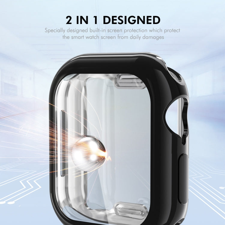 For Apple Watch Series 10 46mm ENKAY Hat-Prince Electroplated Soft TPU Case with Screen Film(Black) - free shipping - PMc TechLife - Order now!