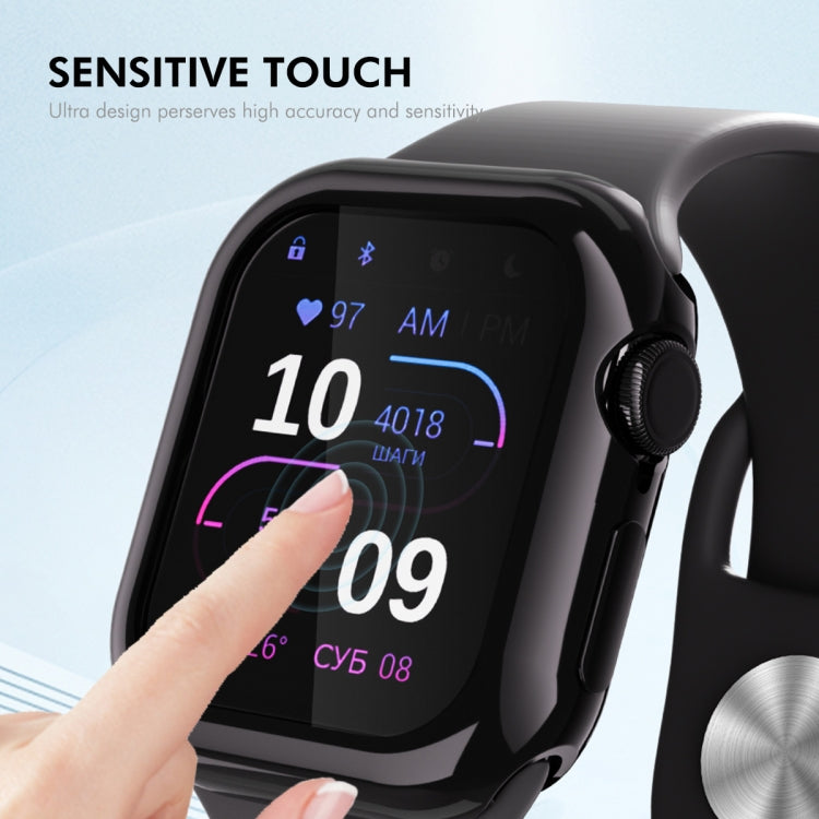 For Apple Watch Series 10 46mm ENKAY Hat-Prince Electroplated Soft TPU Case with Screen Film(Dark Blue) - free shipping - PMc TechLife - Order now!