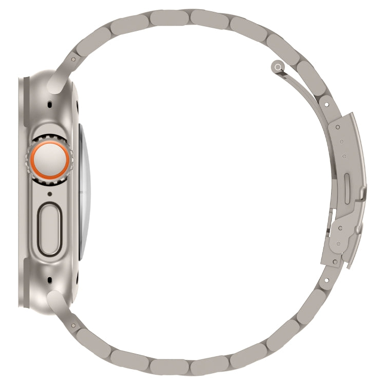 For Apple Watch Series 7 41mm Three Beads Titanium Alloy Metal Watch Band(Titanium Color) - free shipping - PMc TechLife - Order now!