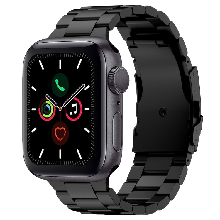 For Apple Watch Series 5 40mm Three Beads Titanium Alloy Metal Watch Band(Black) - free shipping - PMc TechLife - Order now!