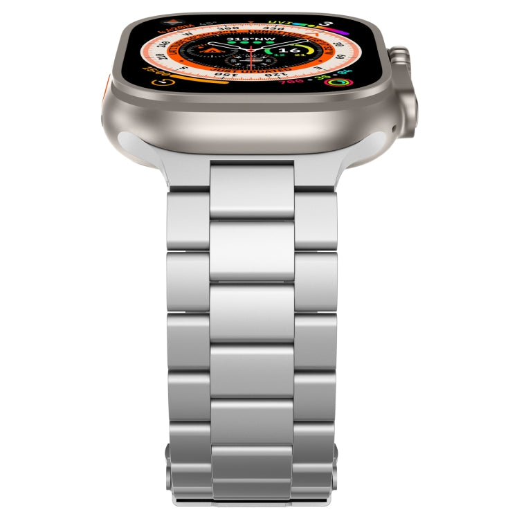 For Apple Watch Series 3 38mm Three Beads Titanium Alloy Metal Watch Band(Silver) - free shipping - PMc TechLife - Order now!