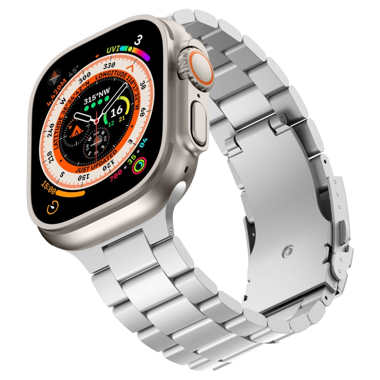 For Apple Watch Series 3 42mm Three Beads Titanium Alloy Metal Watch Band(Silver) - free shipping - PMc TechLife - Order now!