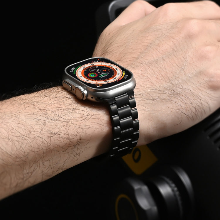 For Apple Watch Series 7 41mm Three Beads Titanium Alloy Metal Watch Band(Titanium Orange) - free shipping - PMc TechLife - Order now!